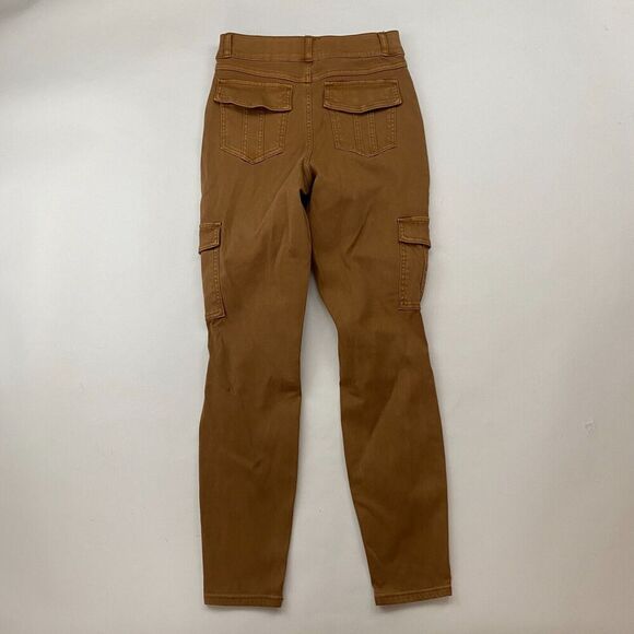 NWT SPANX Stretch Twill Ankle Cargo Pant Honey Glow Sz PS Petite Small Stretch - Picture 7 of 9